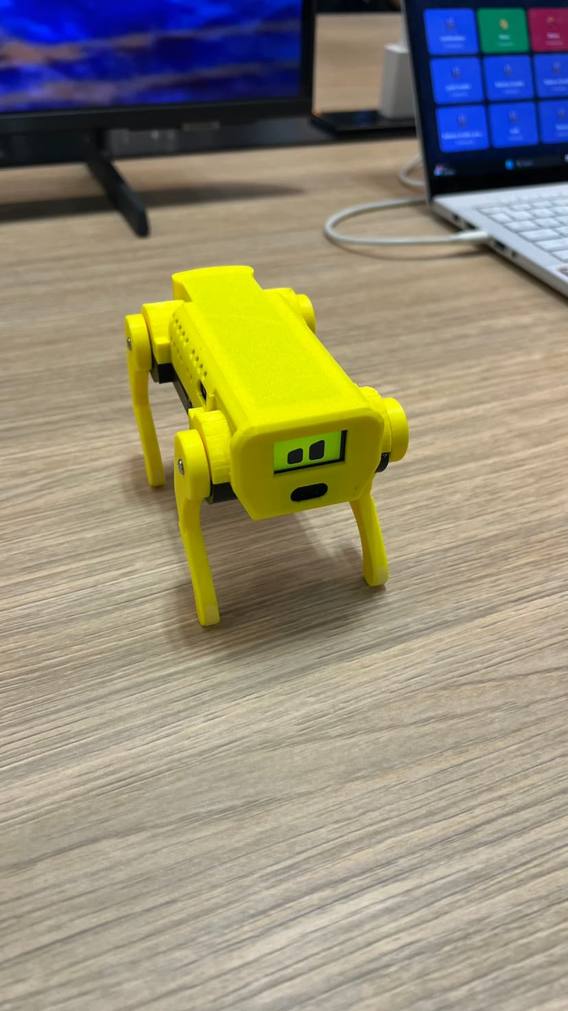 Educational robot dog on display