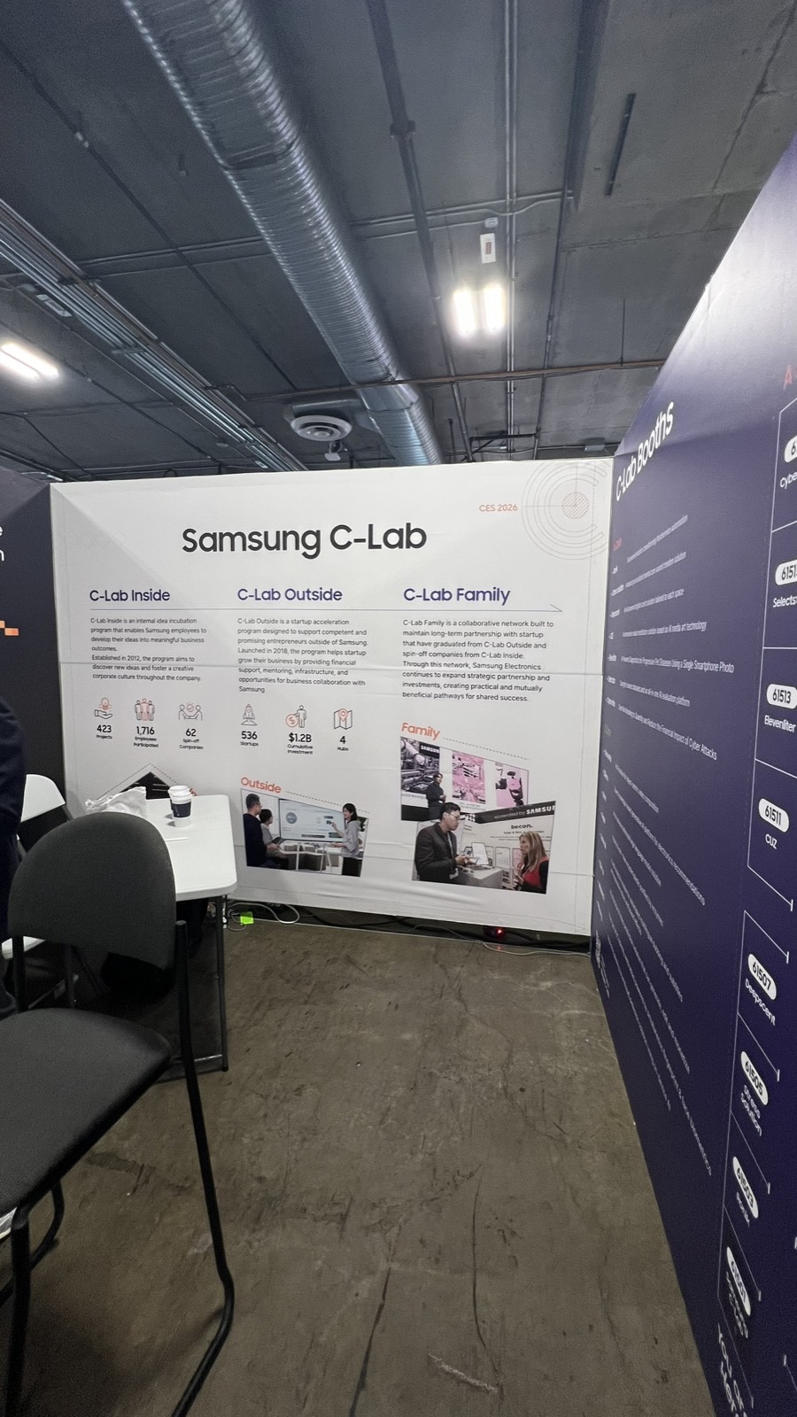 Samsung C-Lab startup incubation booth
